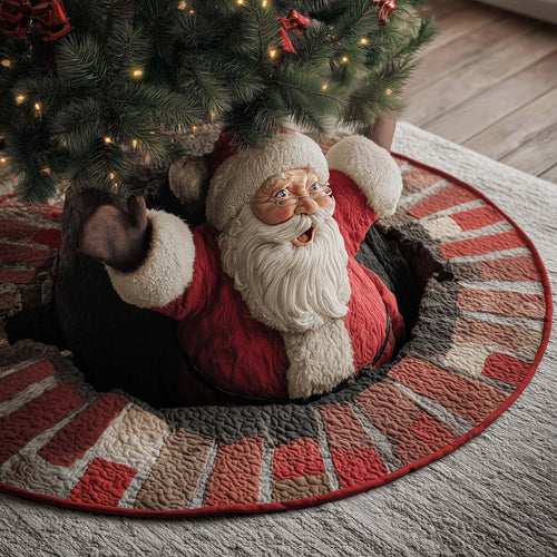 Waving Santa Quilted Tree Skirt GFTOQM421