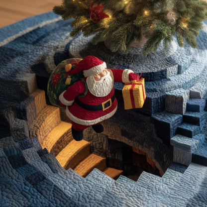 Spiral Santa Quilted Tree Skirt GFTOQM422