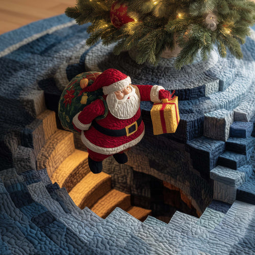 Spiral Santa Quilted Tree Skirt GFTOQM422