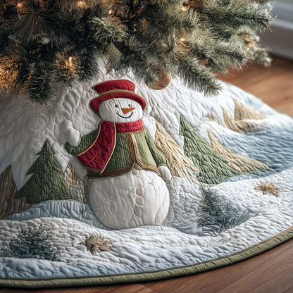 Alpine Snowman Quilted Tree Skirt GFTOQM424