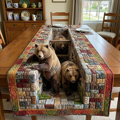 Bear Den Quilted Table Runner GFTOQM4277
