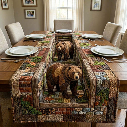 Stone Bears Quilted Table Runner GFTOQM4278