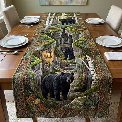 Forest Bear Quilted Table Runner GFTOQM4279