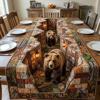 Canyon Bear Quilted Table Runner GFTOQM4280