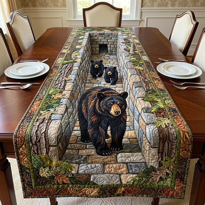 Black Bear Quilted Table Runner GFTOQM4281