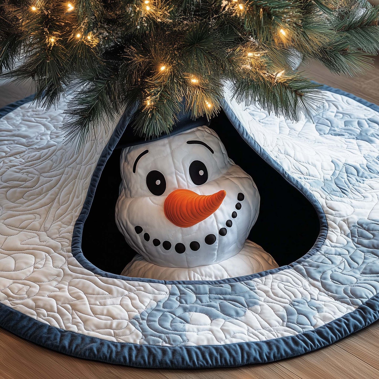 Jolly Snowman Quilted Tree Skirt GFTOQM429