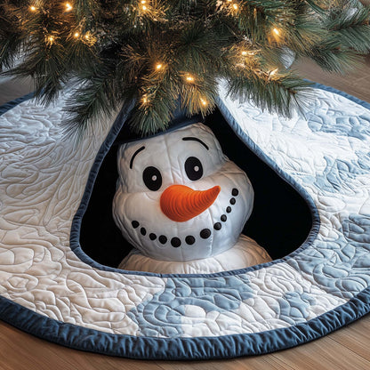 Jolly Snowman Quilted Tree Skirt GFTOQM429