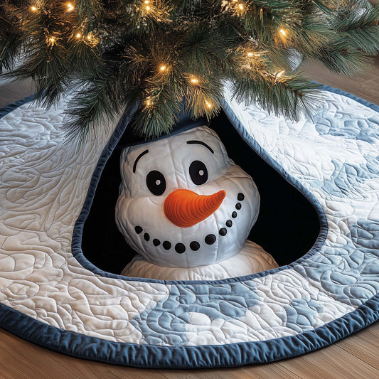 Jolly Snowman Quilted Tree Skirt GFTOQM429