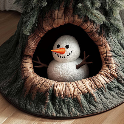 Trunk Snowman Quilted Tree Skirt GFTOQM434