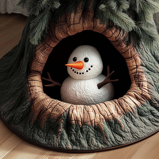 Trunk Snowman Quilted Tree Skirt GFTOQM434