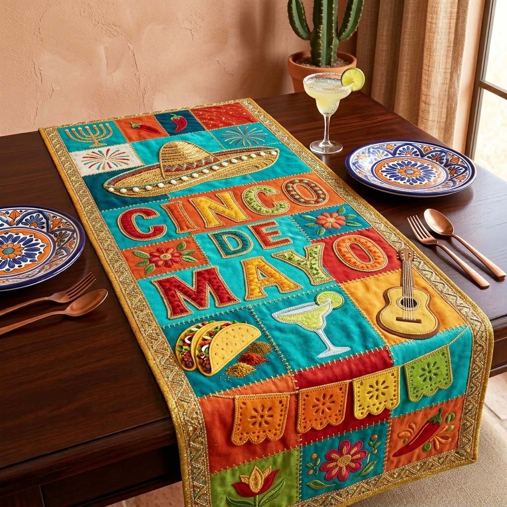 Cinco de Mayo Quilted Table Runner GFTOQM4367