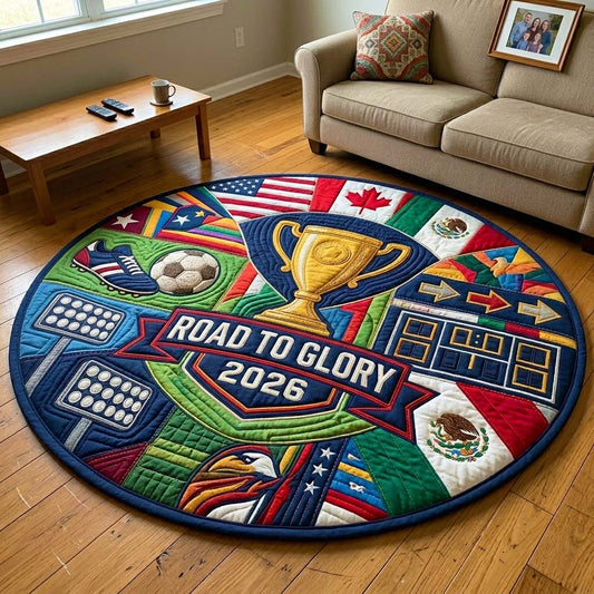 Road to Glory Quilted Round Mat GFTOQM4381