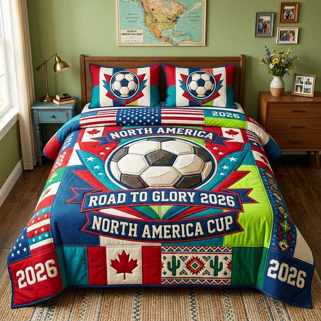 Glory Ball 3-Piece Quilted Bedding Set GFTOQM4401