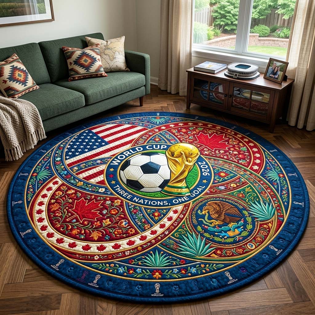 Nation Circle Quilted Round Mat GFTOQM4427