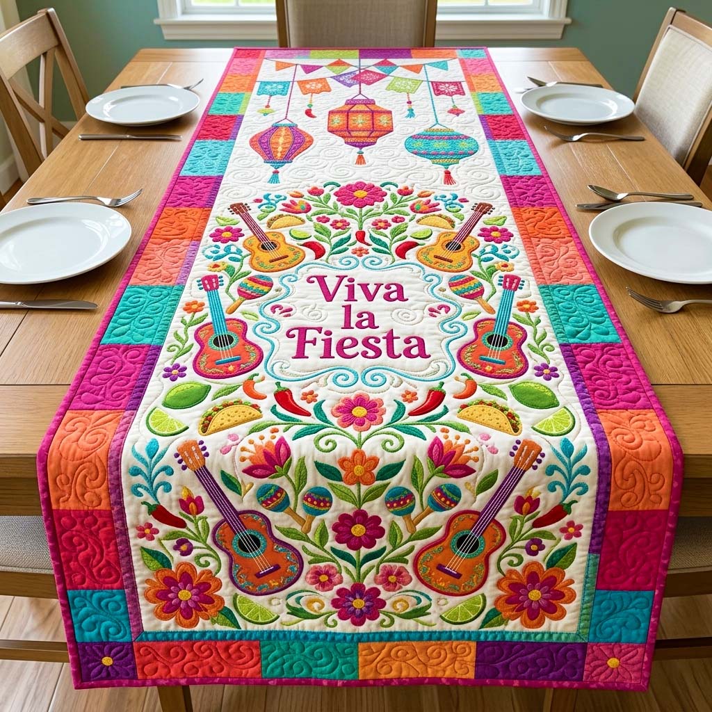 Viva La Fiesta Quilted Table Runner GFTOQM4429