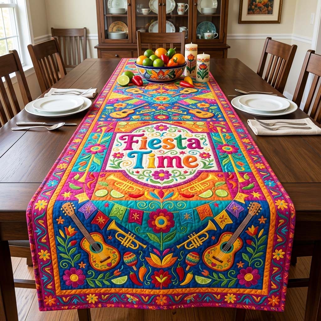 Fiesta Time Quilted Table Runner GFTOQM4432