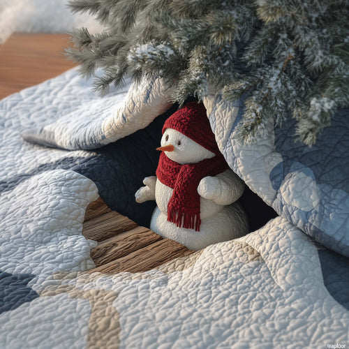 Cozy Snowman Quilted Tree Skirt GFTOQM444