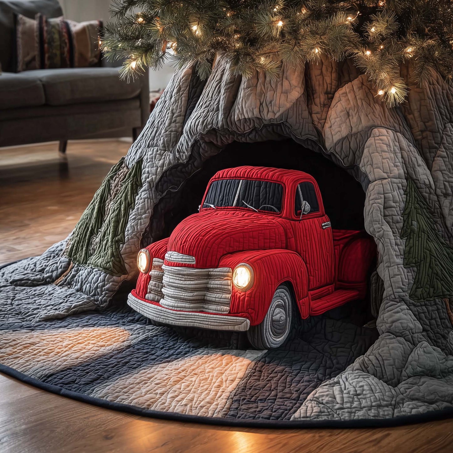 Cave Truck Quilted Tree Skirt GFTOQM447