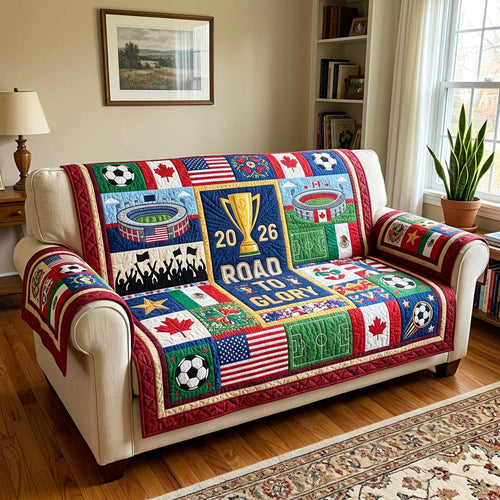 Glory Road Quilted Sofa Cover GFTOQM4507