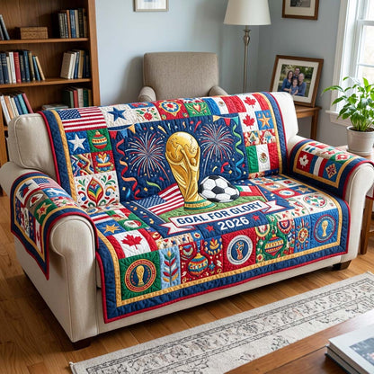 Victory Fireworks Quilted Sofa Cover GFTOQM4511