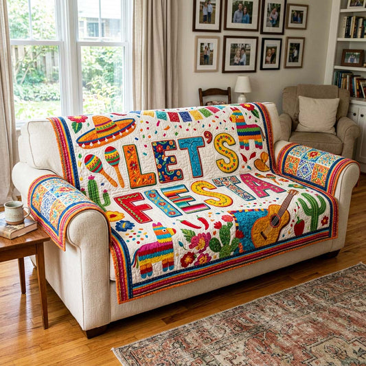 Fiesta Party Quilted Sofa Cover GFTOQM4517