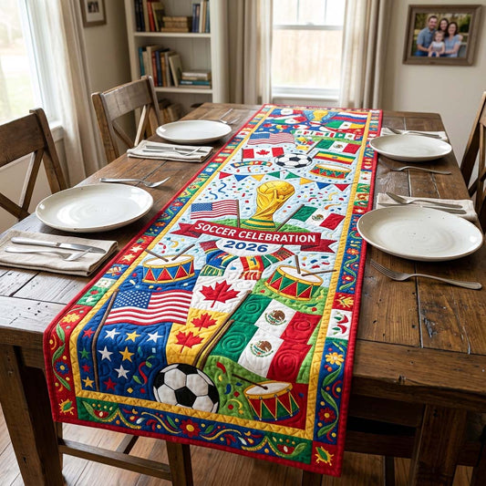 Soccer Fiesta Quilted Table Runner GFTOQM4532