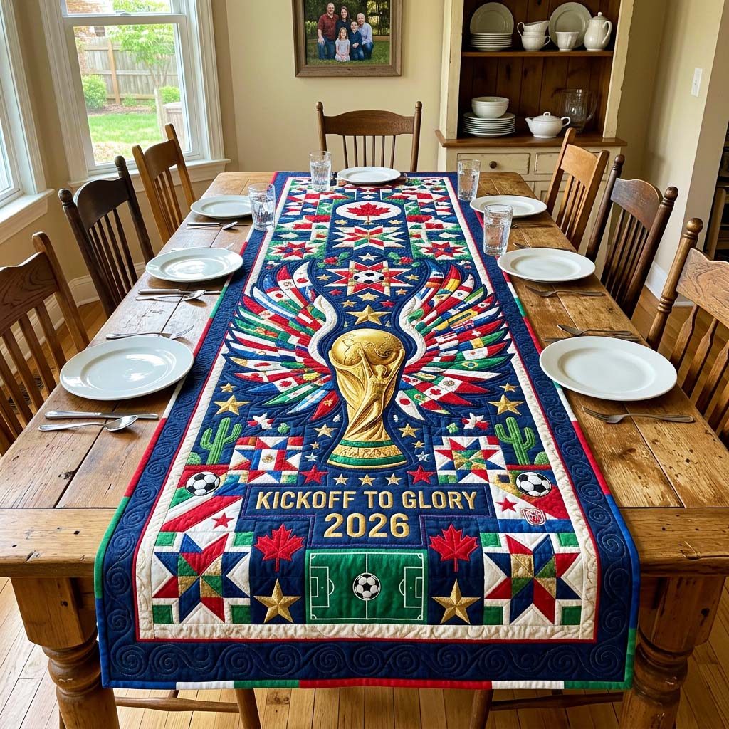 Kickoff Glory Quilted Table Runner GFTOQM4534