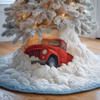 Snowy Truck Quilted Tree Skirt GFTOQM453
