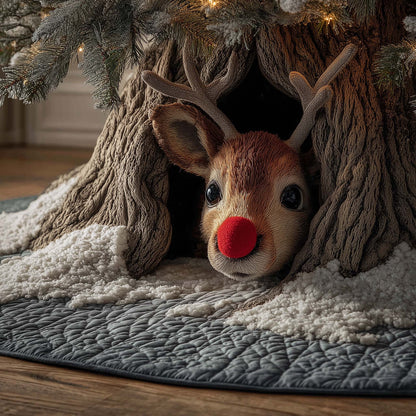 Rednose Reindeer Quilted Tree Skirt GFTOQM455