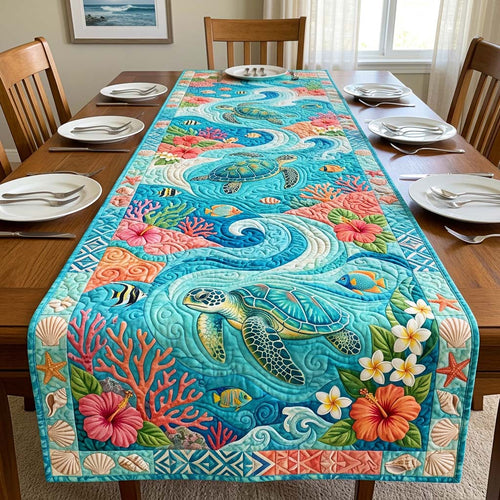 Ocean Turtle Quilted Table Runner GFTOQM4575
