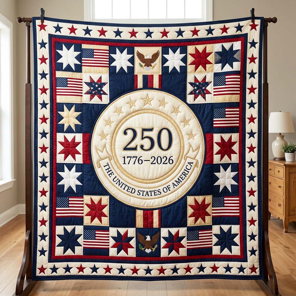 Star Circle Quilted Blanket GFTOQM4595