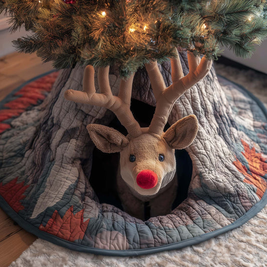 Plush Rudolph Quilted Tree Skirt GFTOQM462
