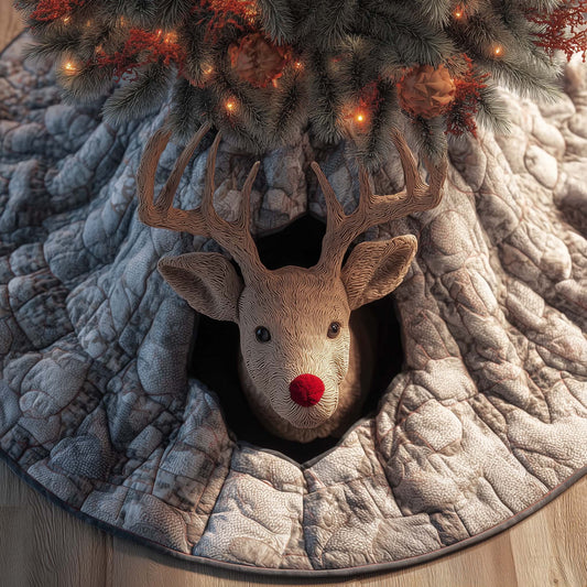 Tree-trunk Rudolph Quilted Tree Skirt GFTOQM463