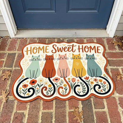 Home Sweet Cats Custom Shape Doormat GFTOQM4656