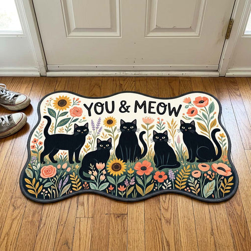 You And Meow Custom Shape Doormat GFTOQM4658
