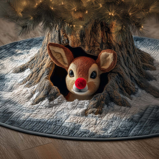 Baby Rudolph Quilted Tree Skirt GFTOQM465