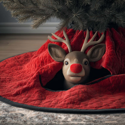 Rednose Peek Quilted Tree Skirt GFTOQM468