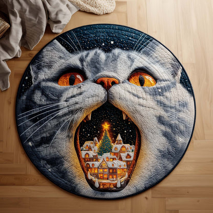 Cat Quilted Round Mat GFTOQM46