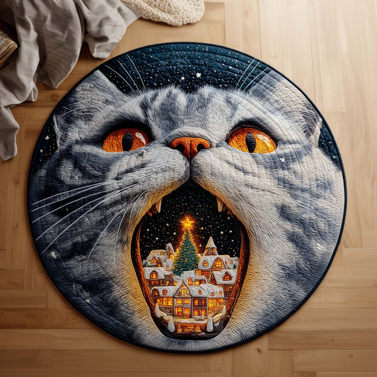 Cat Quilted Round Mat GFTOQM46