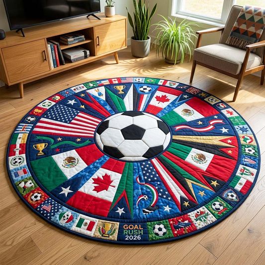 Global Flags Quilted Round Mat GFTOQM4702