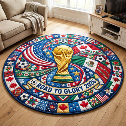 Road To Glory Quilted Round Mat GFTOQM4706