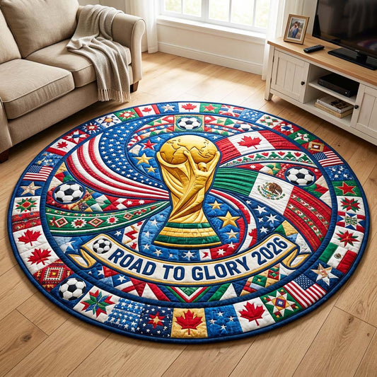 Road To Glory Quilted Round Mat GFTOQM4706