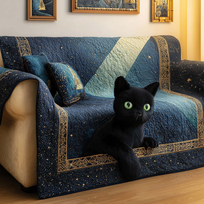 Celestial Cat Quilted Sofa Cover GFTOQM470