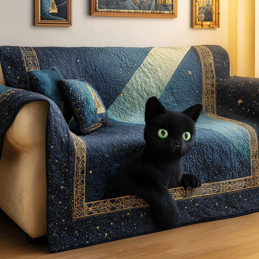 Celestial Cat Quilted Sofa Cover GFTOQM470