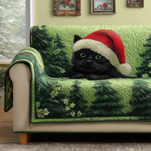 Santa Cat Quilted Sofa Cover GFTOQM472