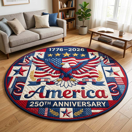Eagle Banner Quilted Round Mat GFTOQM4760