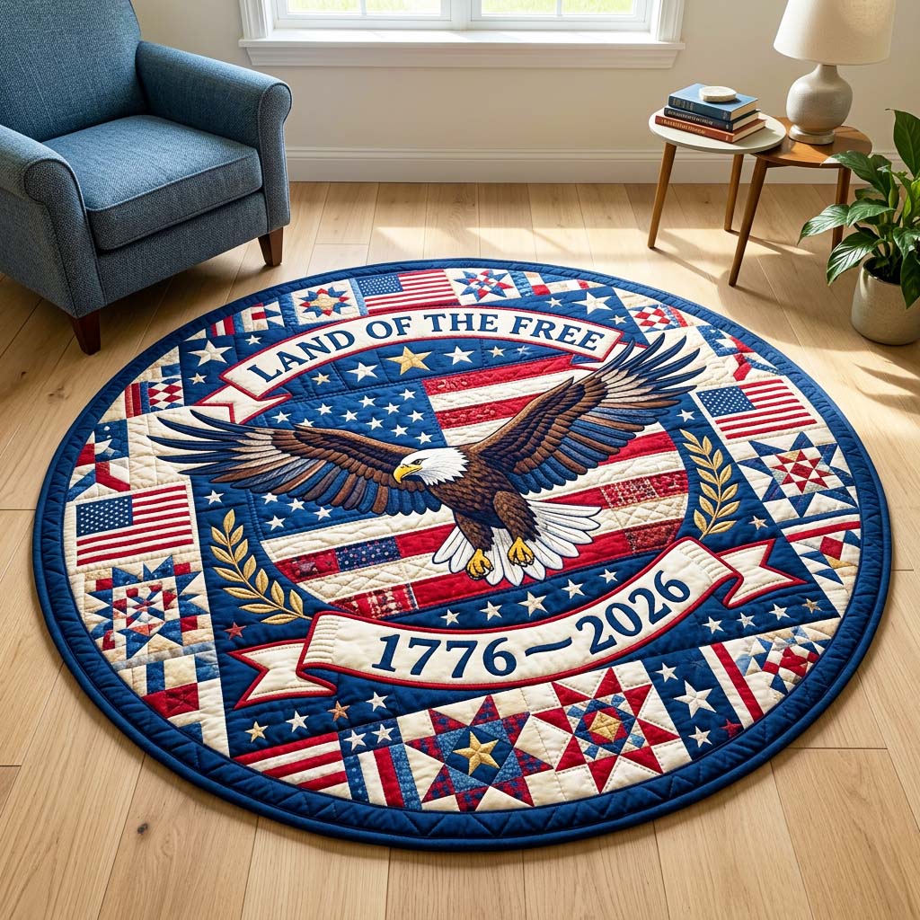 Patriot Wings Quilted Round Mat GFTOQM4764