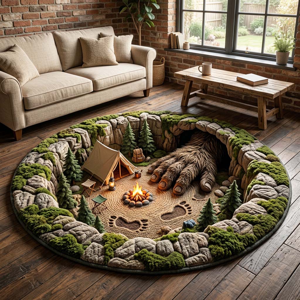 Hidden Giant Quilted Round Mat GFTOQM4770