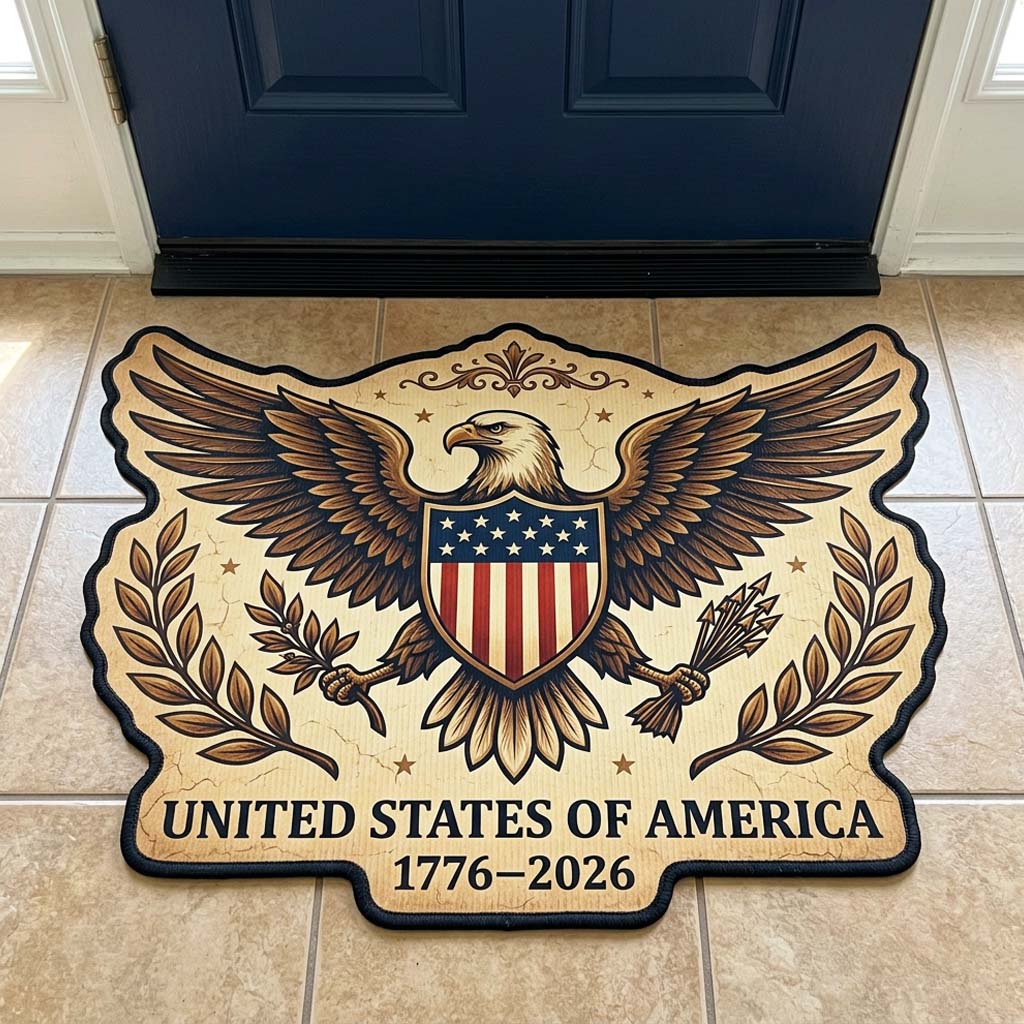 Patriot Shield Custom Shape Doormat GFTOQM4775