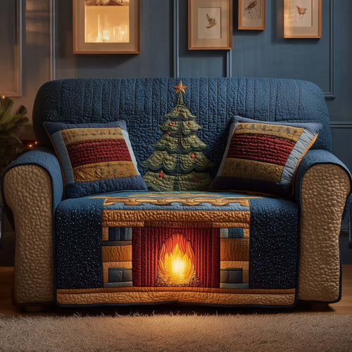Cozy Fireplace Quilted Sofa Cover GFTOQM477